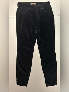 Madewell Black Velvet High Riser Skinny Skinny Pants - Size 26